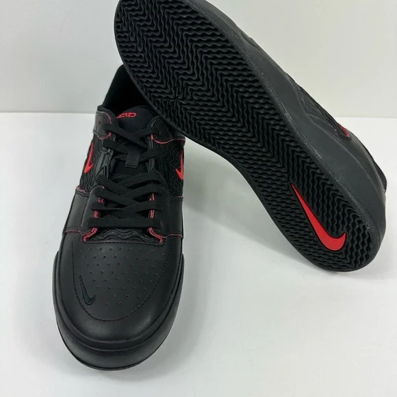 Men's Nike SB Ishod Wair Skate Skateboard Shoes Black/Red DV5473-001 - Size 11 - Picture 7 of 9